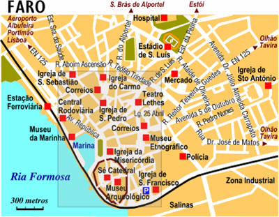 Mappa Fato - Cartina di Faro in Portogallo