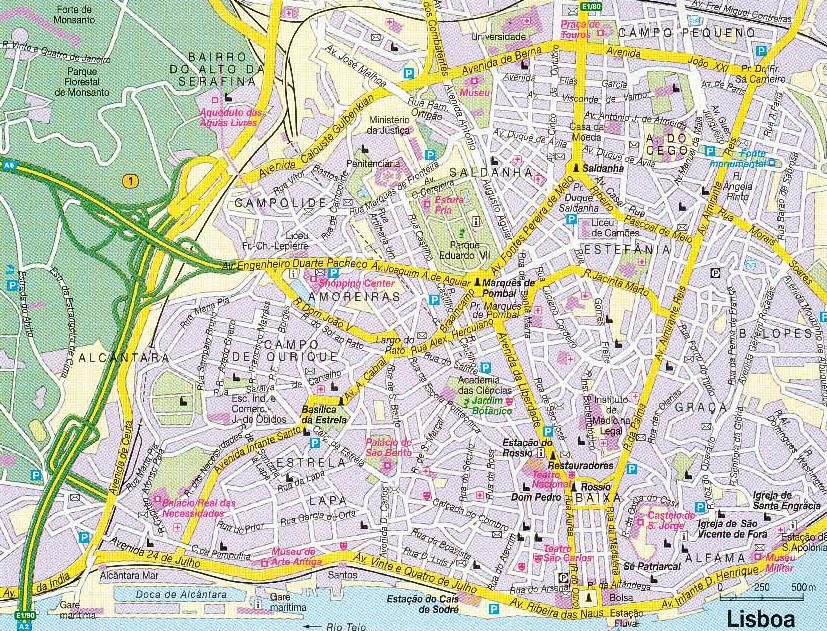 Mappa Lisbona - Cartina di Lisbona